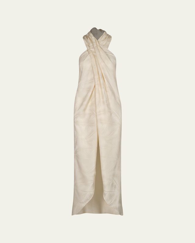 Silent Water Long Jacquard Halter Top